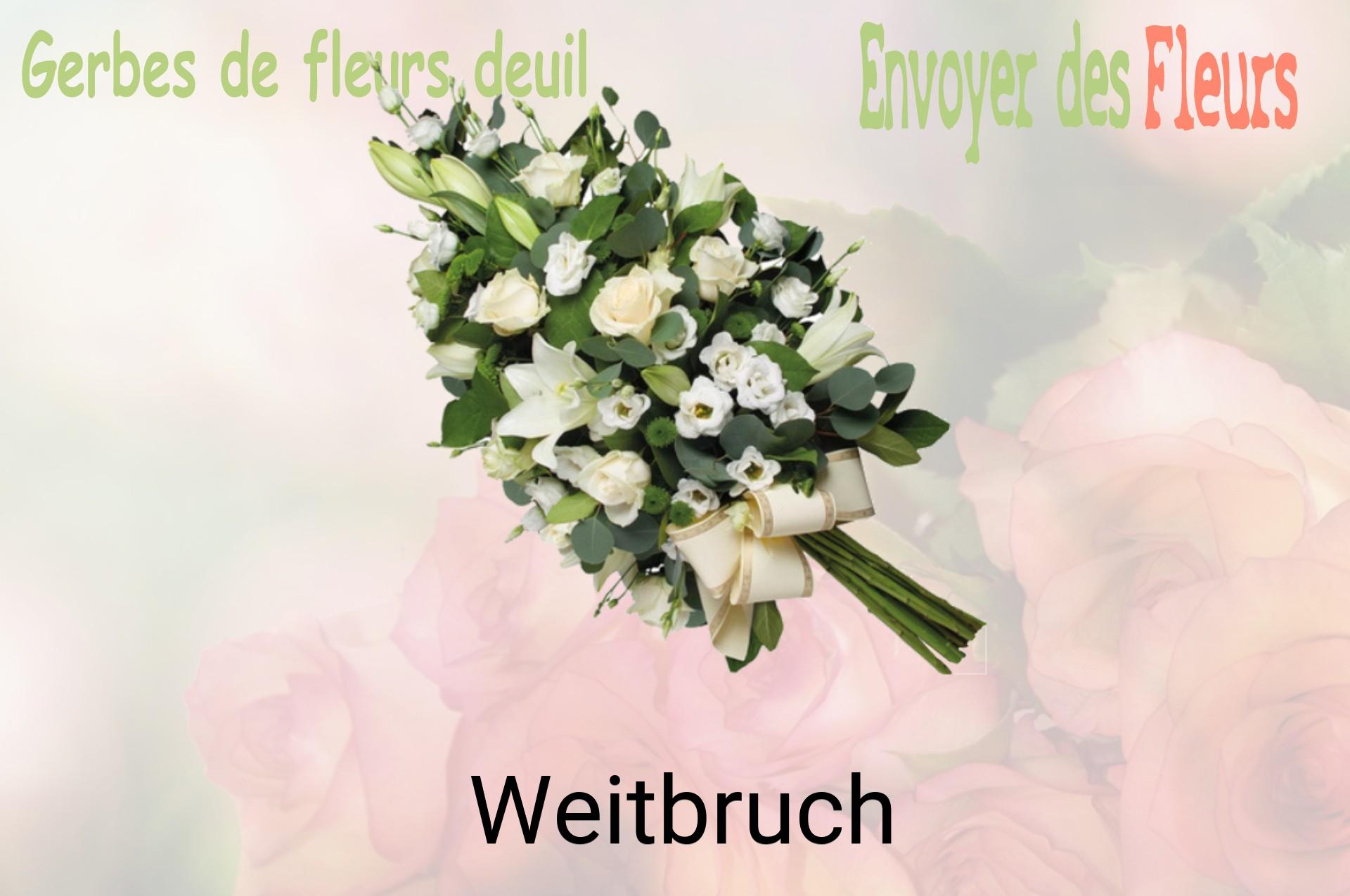 Gerbe de fleurs de deuil livrée à Weitbruch